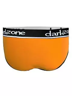 Яркие брифы на черной резинке оранжевого цвета DARKZONE RTDZN6257